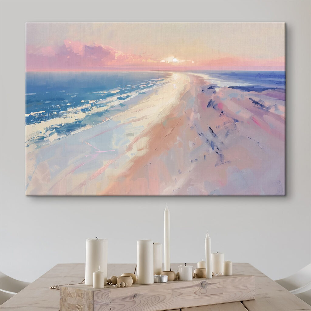 Beach with a sunset