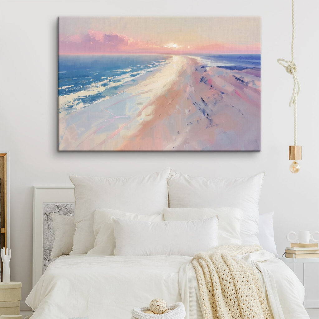 Beach with a sunset