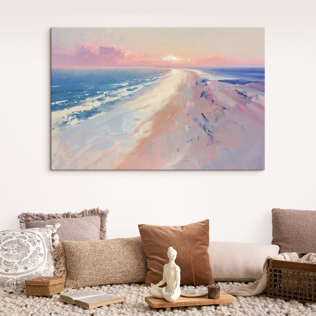 Beach with a sunset