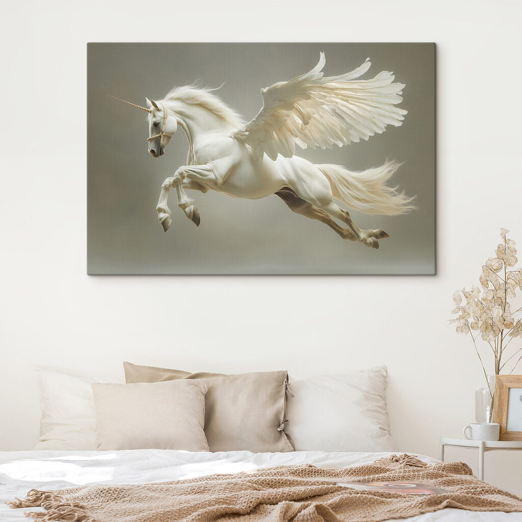 White horse with wings