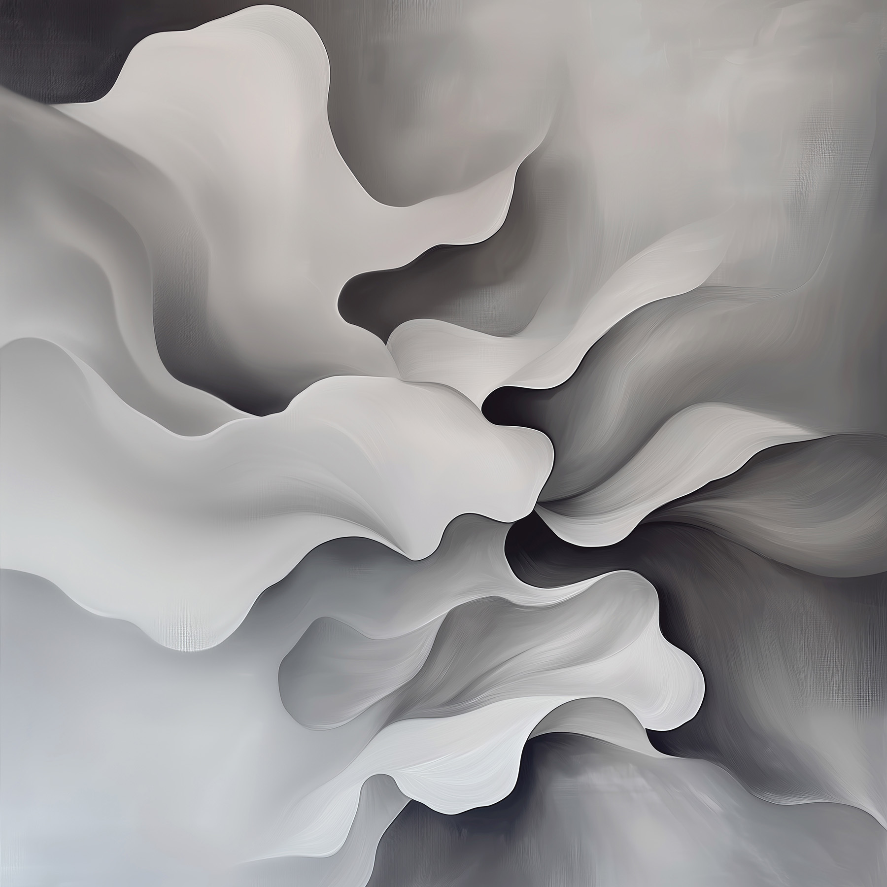 White and grey abstract art