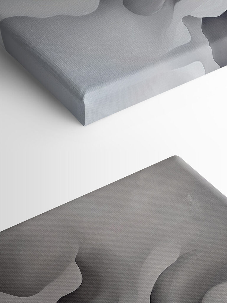 White and grey abstract art White and grey abstract art