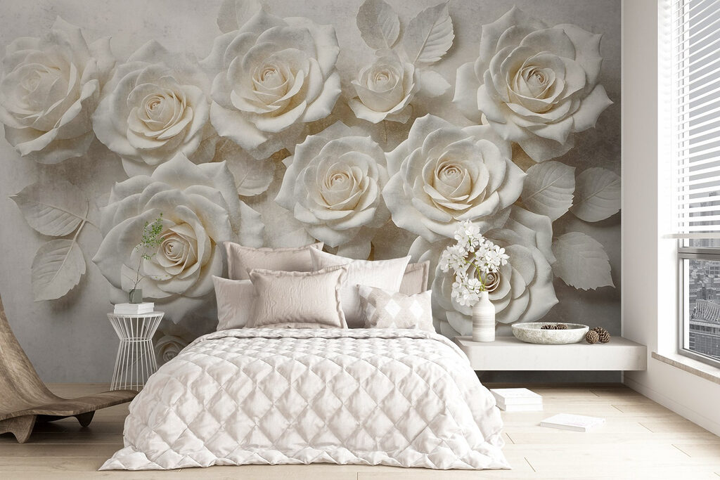 Group of white roses