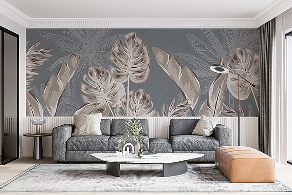 Elegancki botaniczny wzór w delikatnych odcieniach Elegancki botaniczny wzór w delikatnych odcieniach