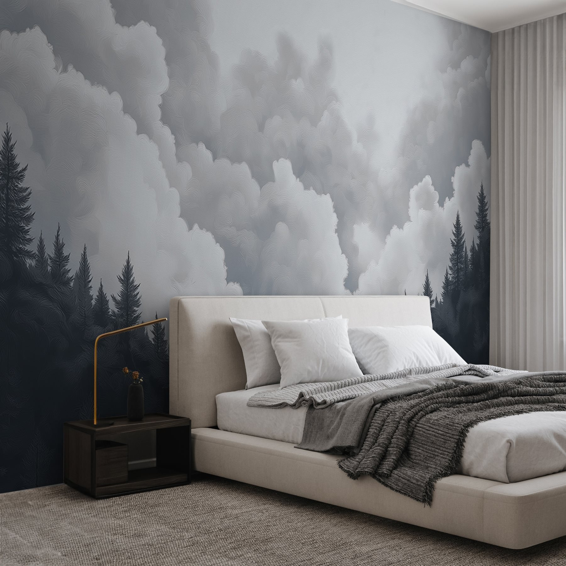 Group of trees and clouds Group of trees and clouds