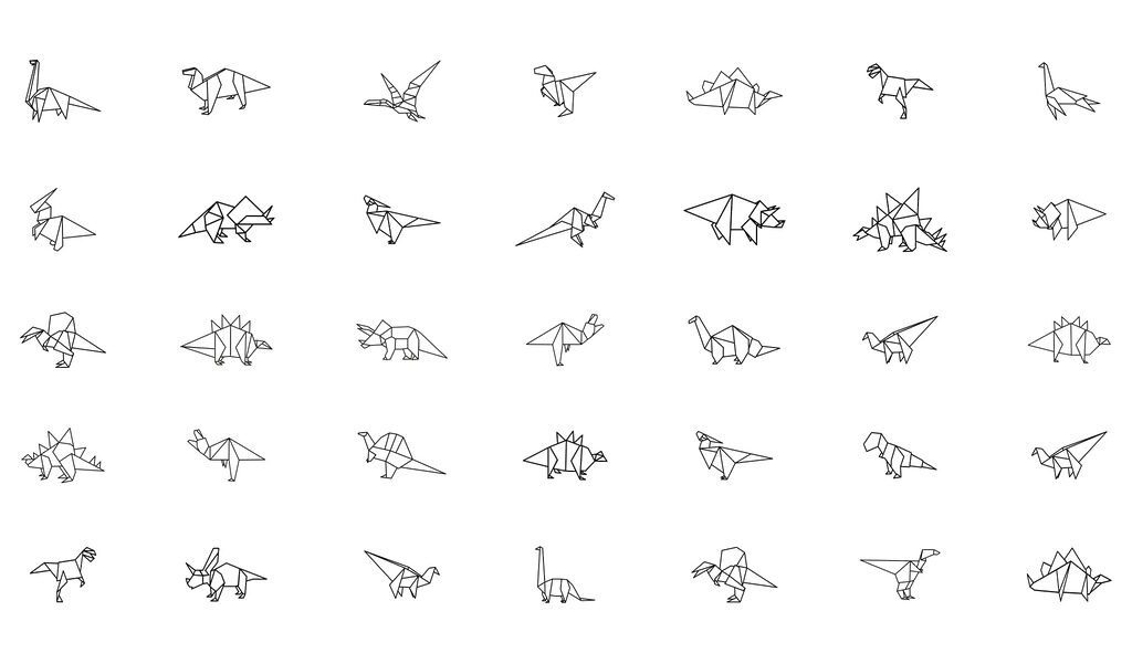 Kolekcja zwierząt origami Kolekcja zwierząt origami