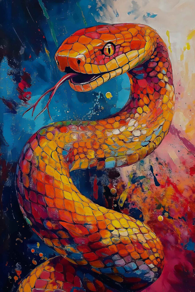 Painting of a snake Painting of a snake