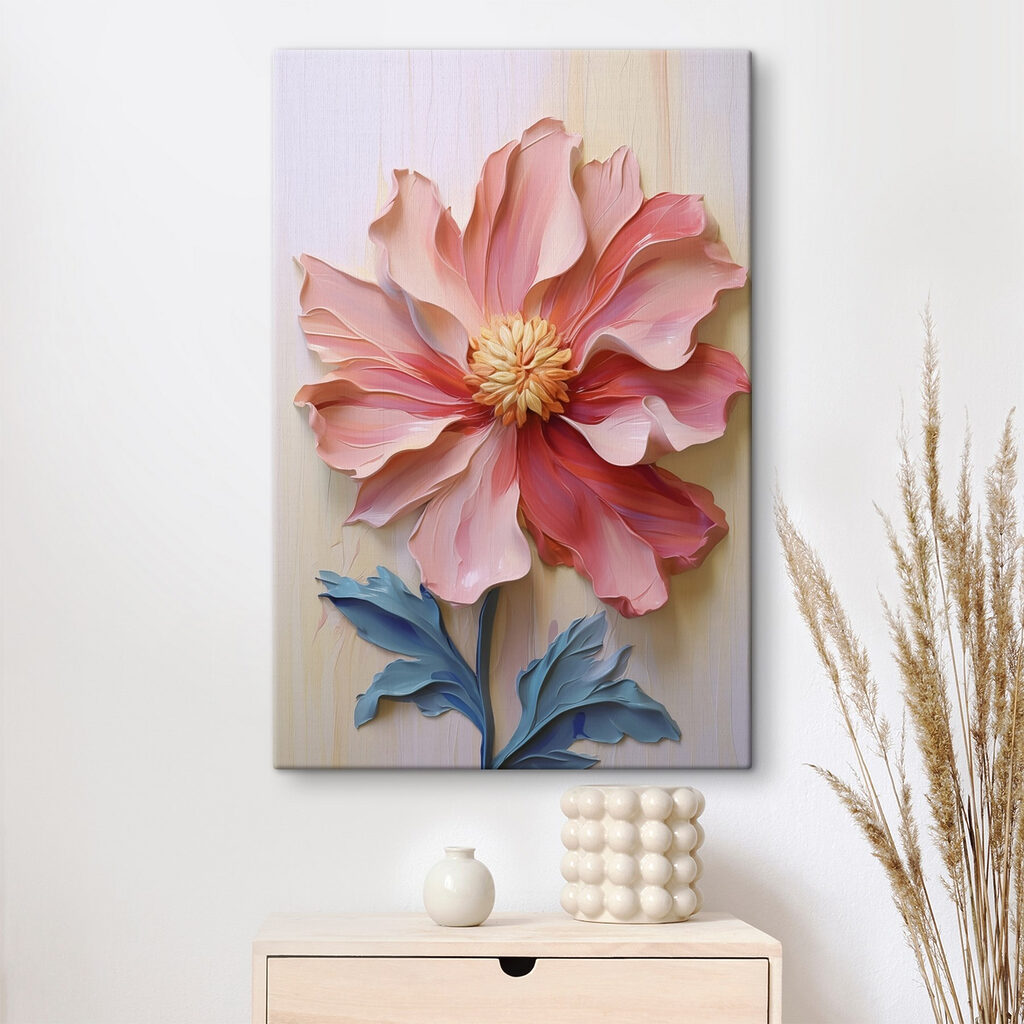 Pink flower with a yellow center