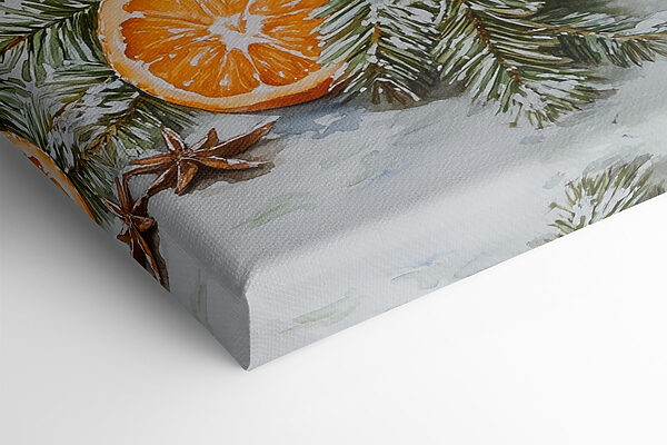 Painting of oranges and candles Painting of oranges and candles