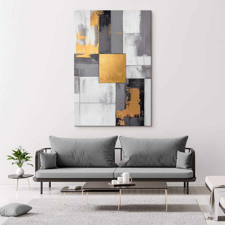 Obraz Abstrakcyjna elegancja w neutralnych odcieniach - obrazek 2