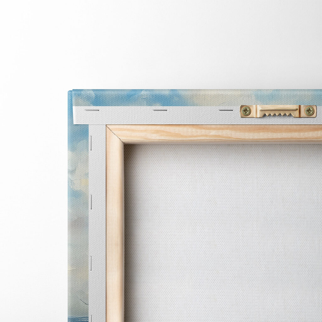 Painting of a boat on a beach