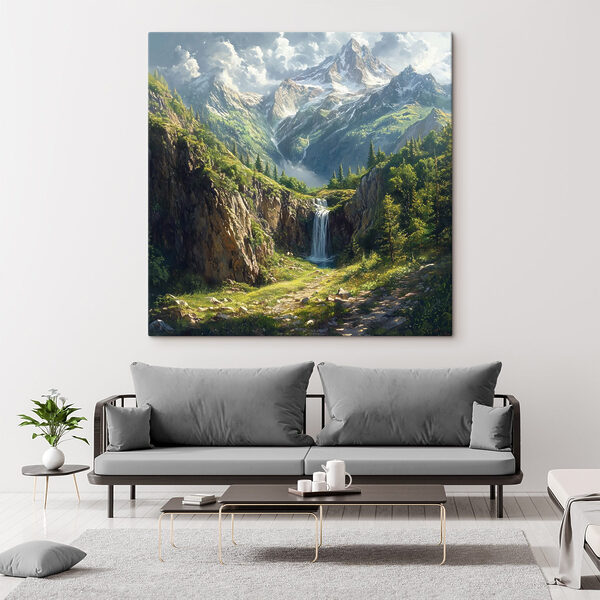 Waterfall in a mountain Waterfall in a mountain