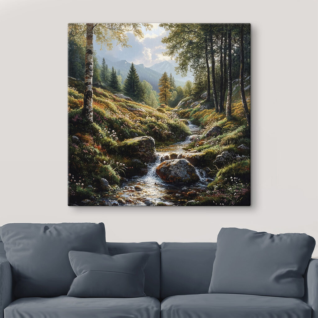 Stream running through a forest