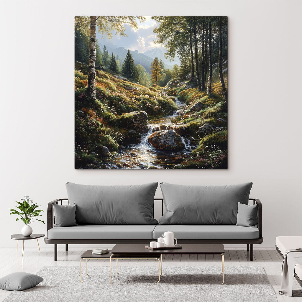 Stream running through a forest