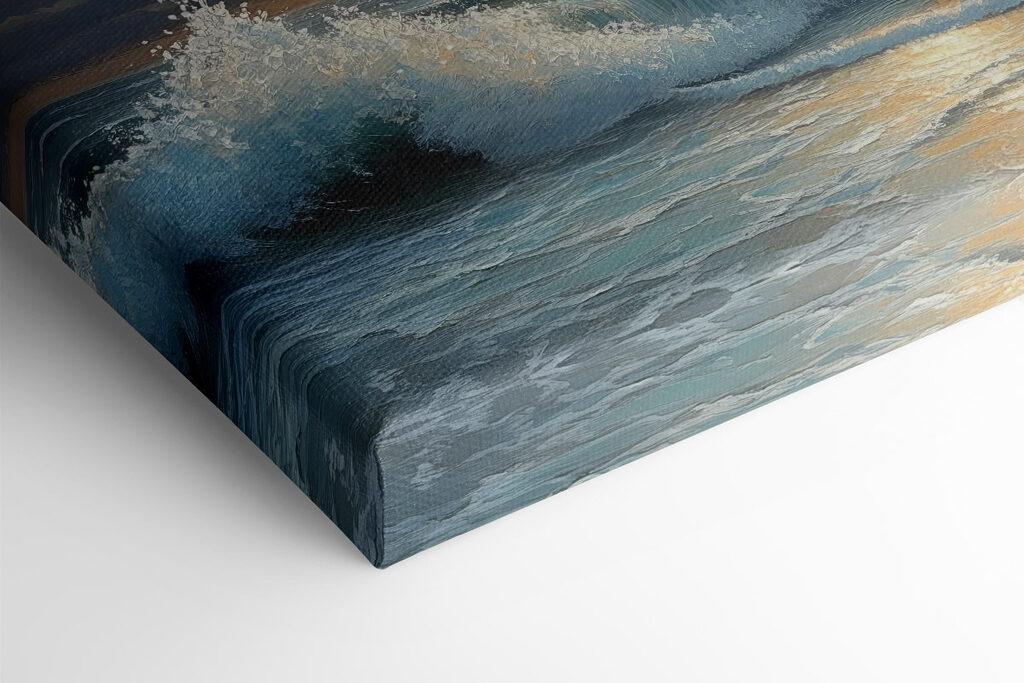 Waves crashing on the beach