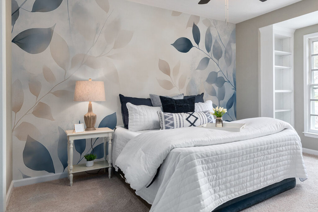 Delicate leaves in soft hues