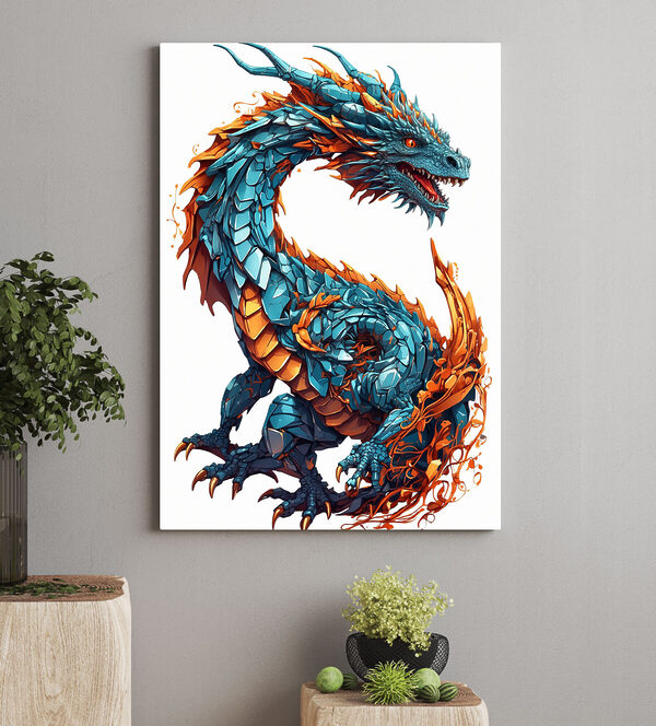 Blue and orange dragon Blue and orange dragon