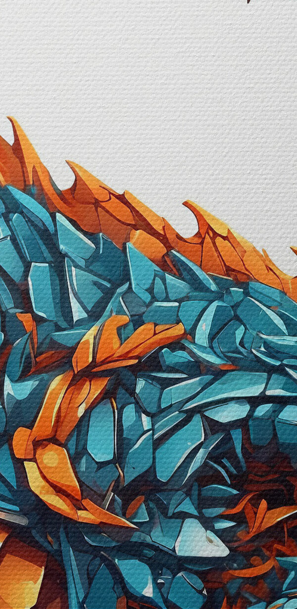 Blue and orange dragon Blue and orange dragon