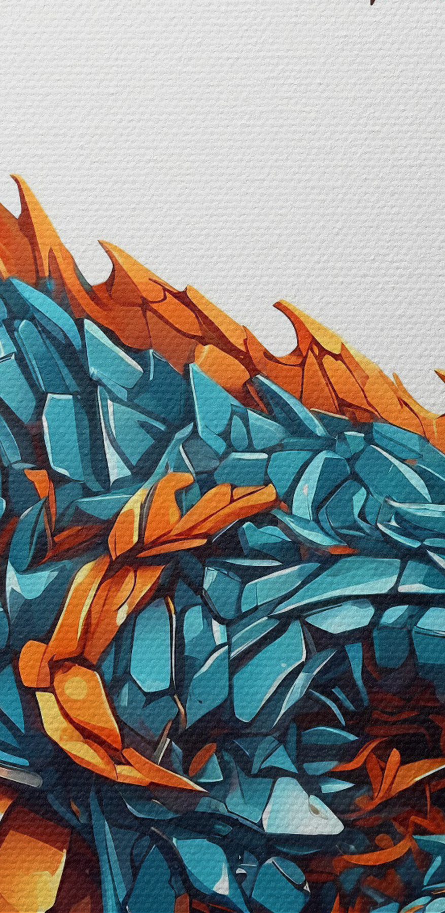 Blue and orange dragon Blue and orange dragon