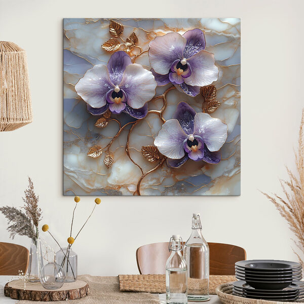 Delikatne orchidee na marmurowym tle Delikatne orchidee na marmurowym tle