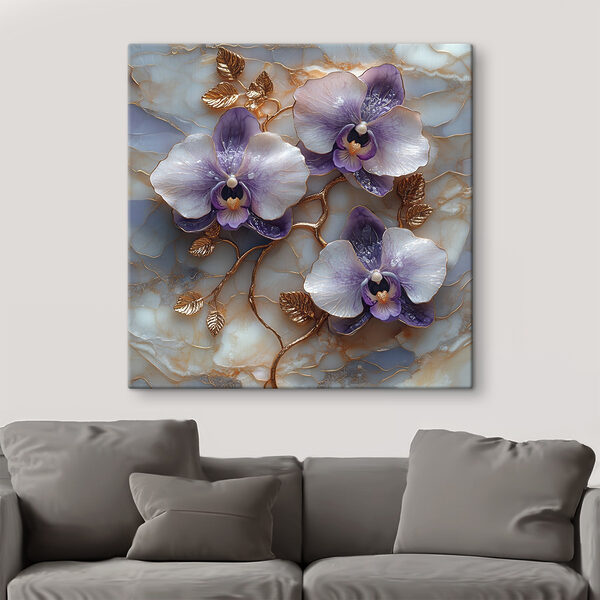 Delikatne orchidee na marmurowym tle Delikatne orchidee na marmurowym tle