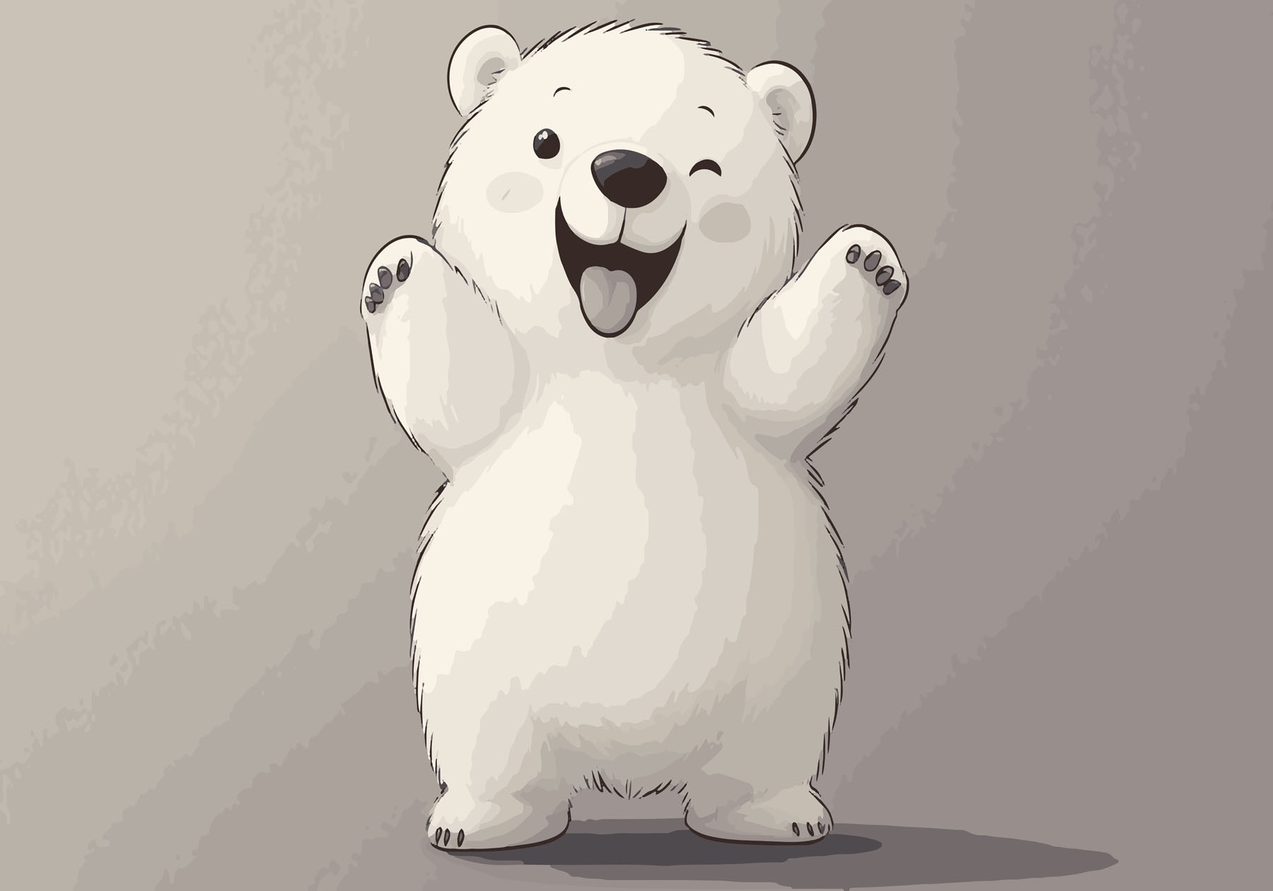 Cartoon of a polar bear