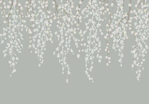White flowers on a tree branch