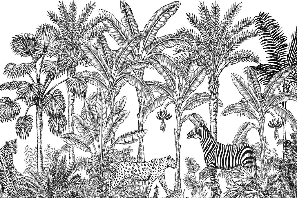 Zebra i gepard w dżungli Zebra i gepard w dżungli