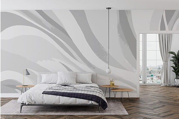 White and grey wavy background