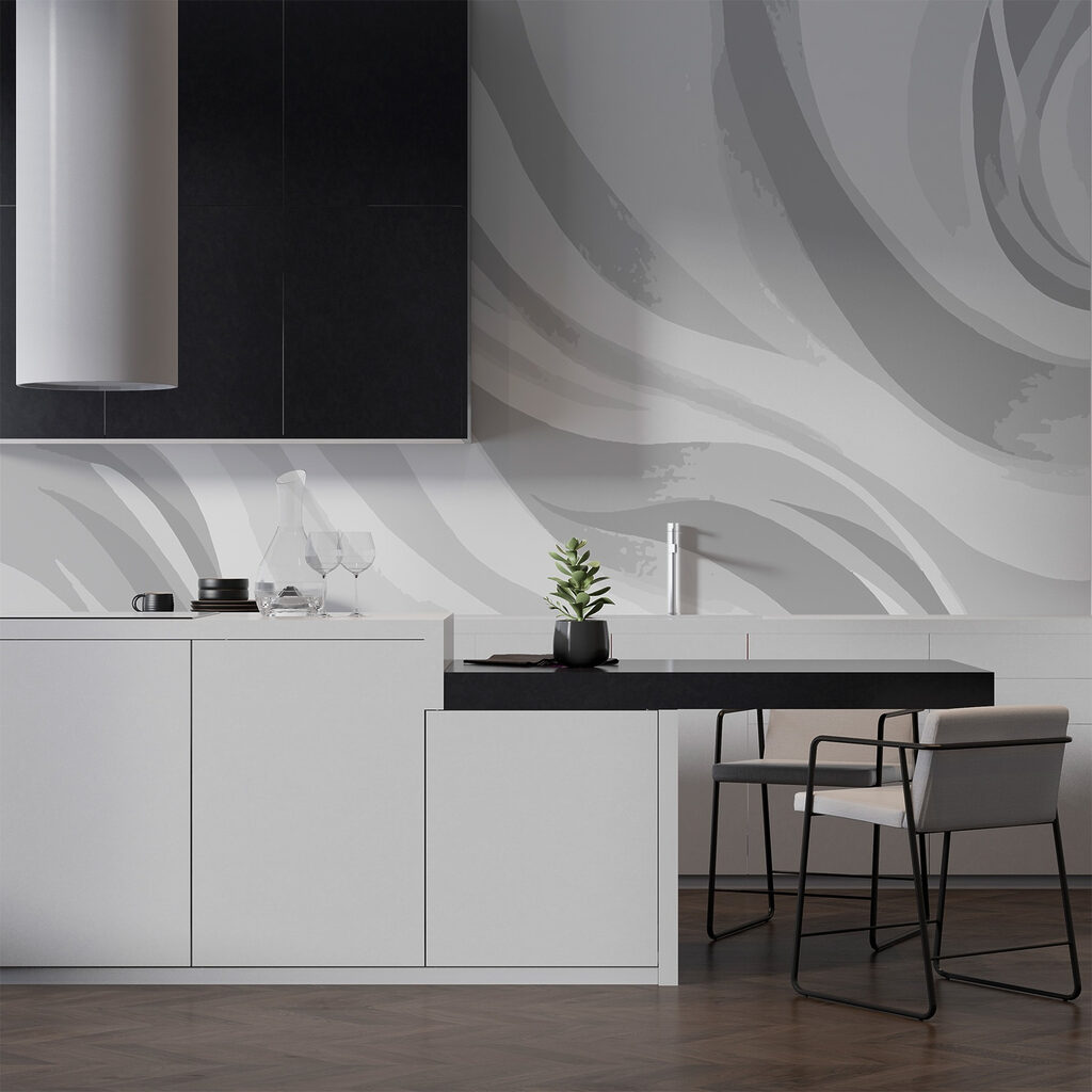 White and grey wavy background