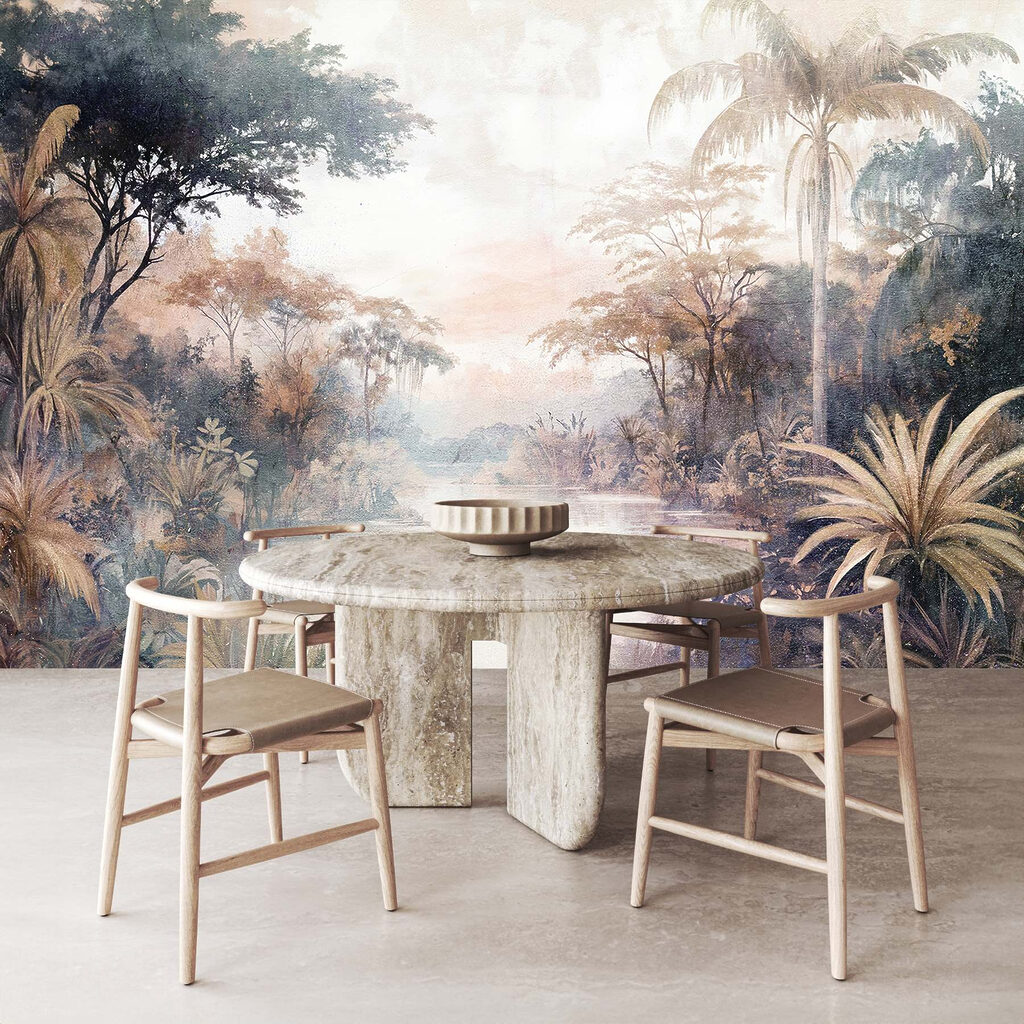 River with trees and plants