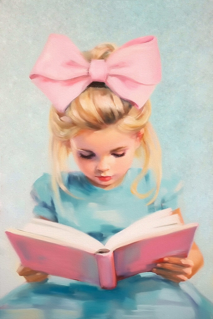 Girl reading a book