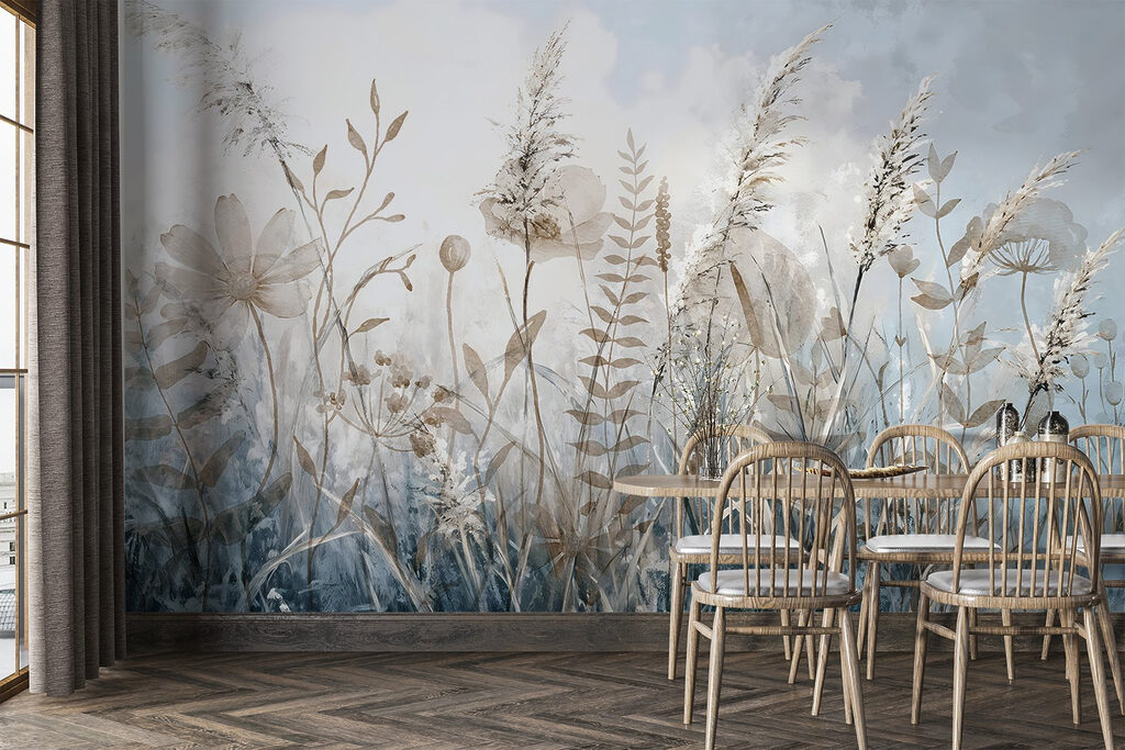 Painting of flowers and plants