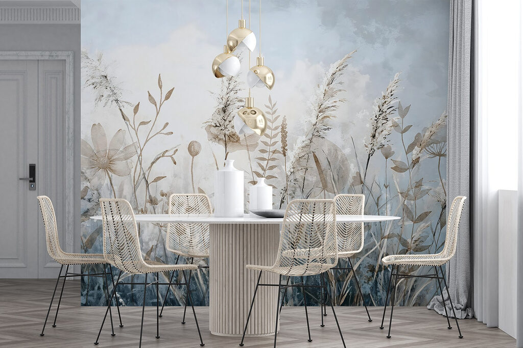 Painting of flowers and plants