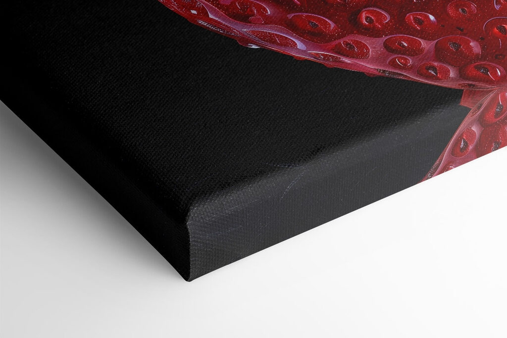 Glass strawberry with a green stem