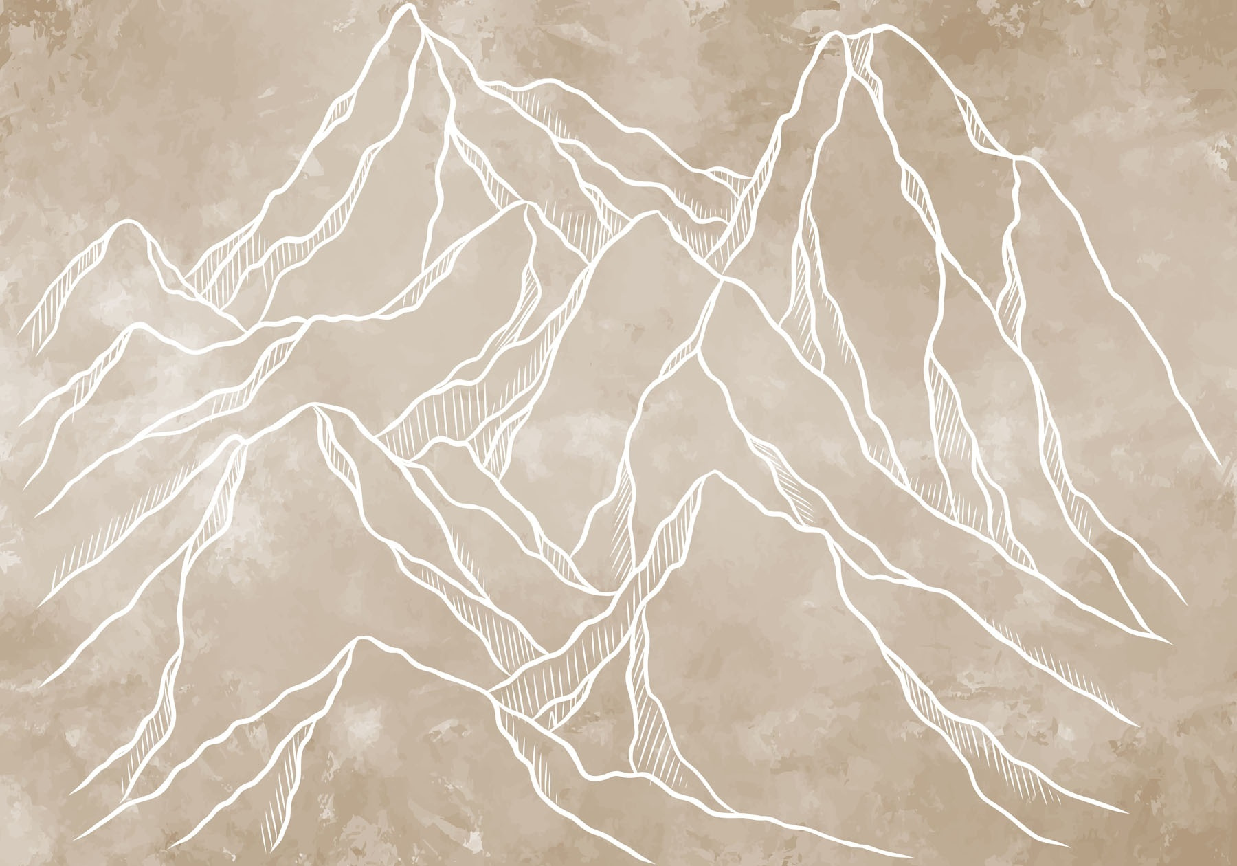 Drawing of a mountain range Drawing of a mountain range