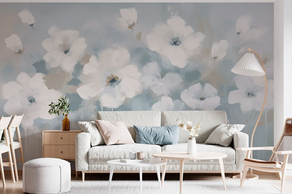 Painting of white flowers