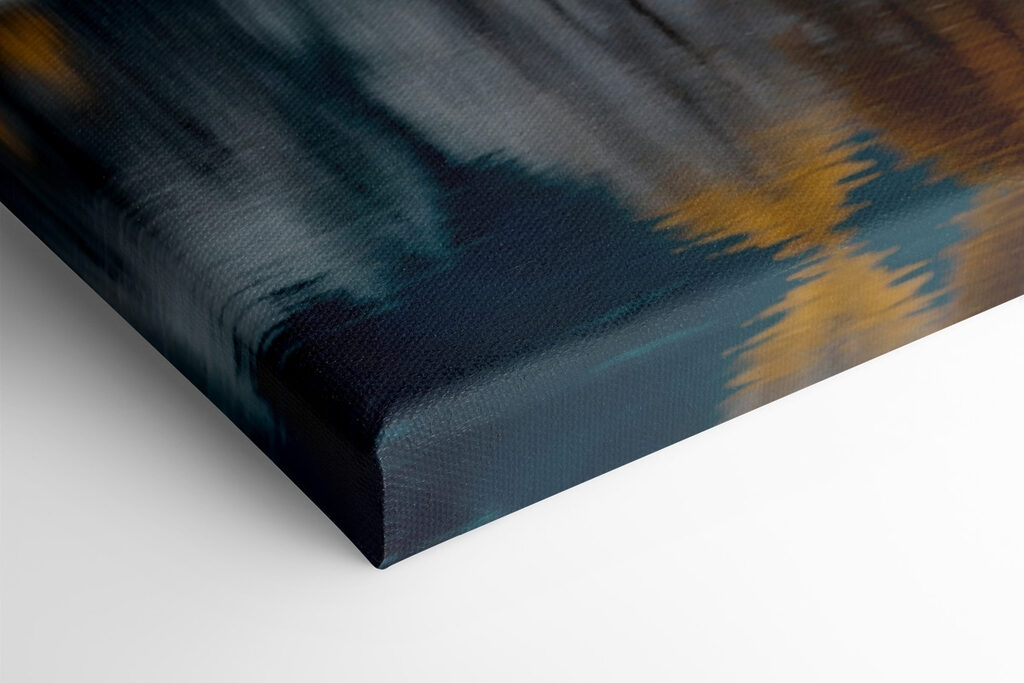 Lake with trees and snow