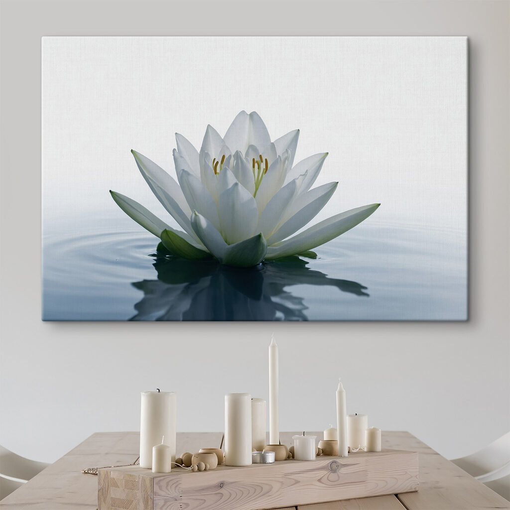 White flower in water