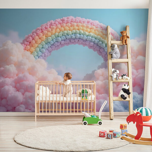 Rainbow made of clouds