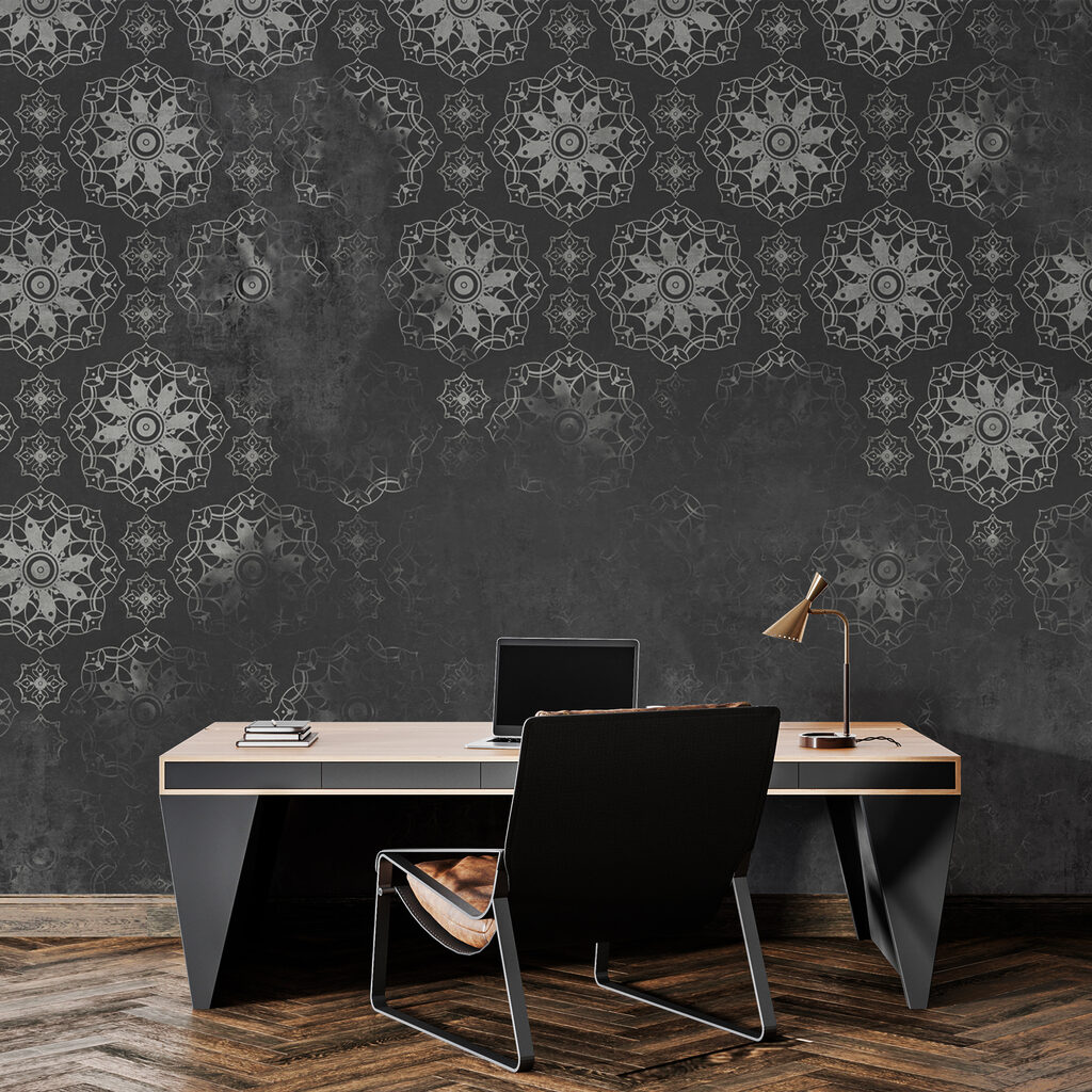 Grey and white wallpaper