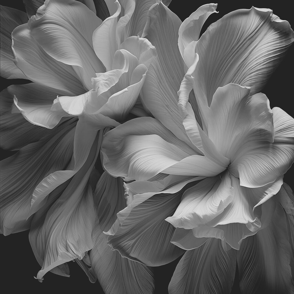 Kwiatowa elegancja w monochromatycznych odcieniach Kwiatowa elegancja w monochromatycznych odcieniach