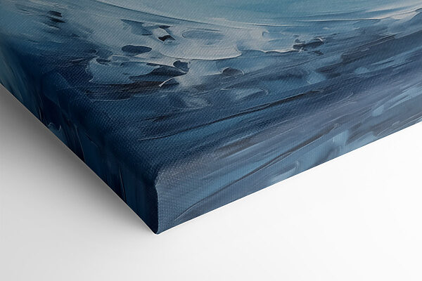 White and blue swirly waves