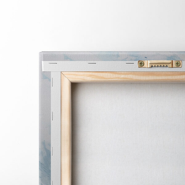 White and blue swirly waves