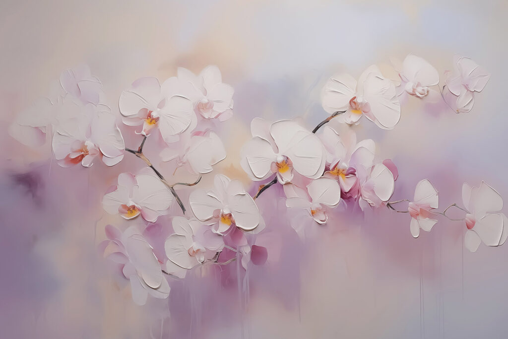 Painting of white flowers