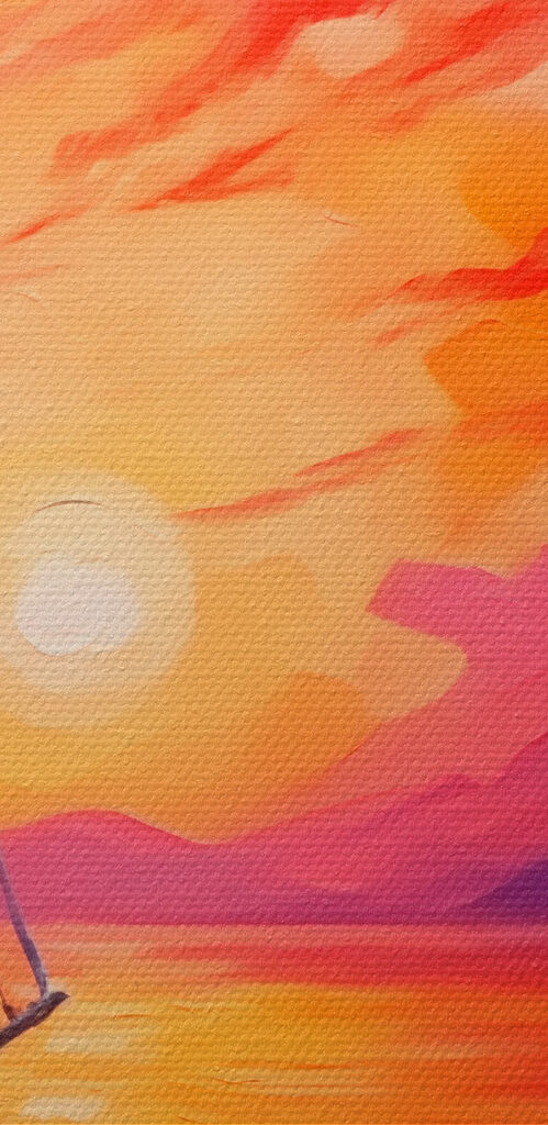 Painting of a sailboat in the water