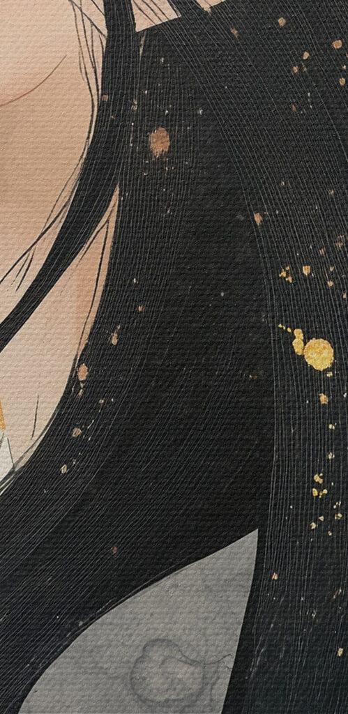 Ethereal silhouette against radiant backdrop Ethereal silhouette against radiant backdrop