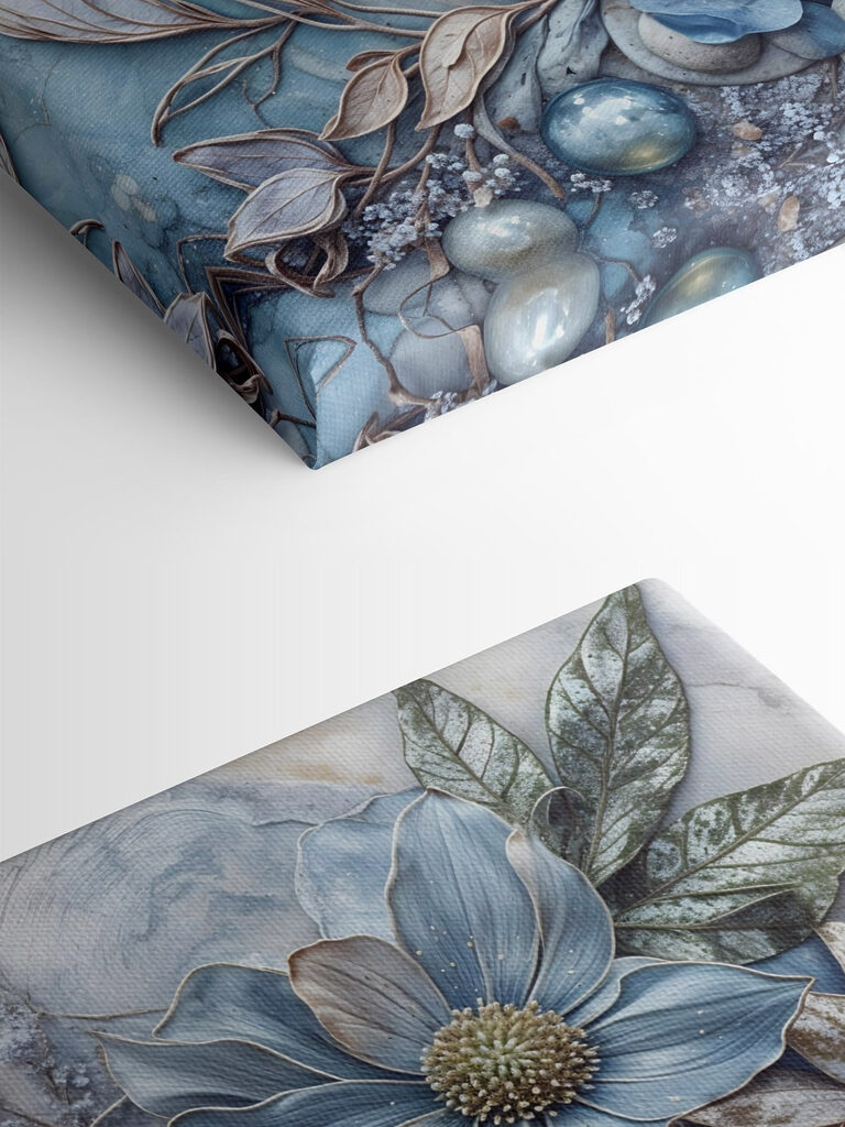 Floral arrangement in cool tones Floral arrangement in cool tones