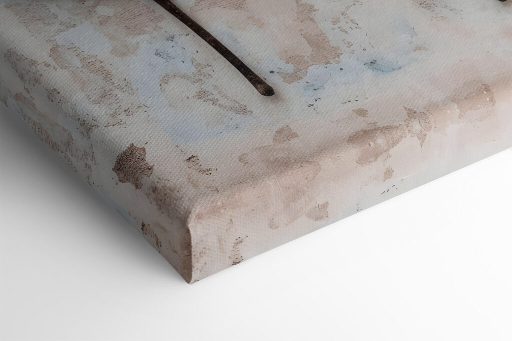 Row of leaves on a marble surface Row of leaves on a marble surface