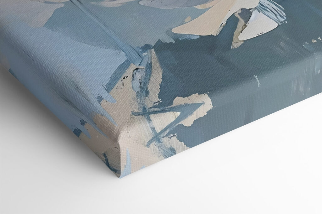 Painting of flowers on a blue background Painting of flowers on a blue background